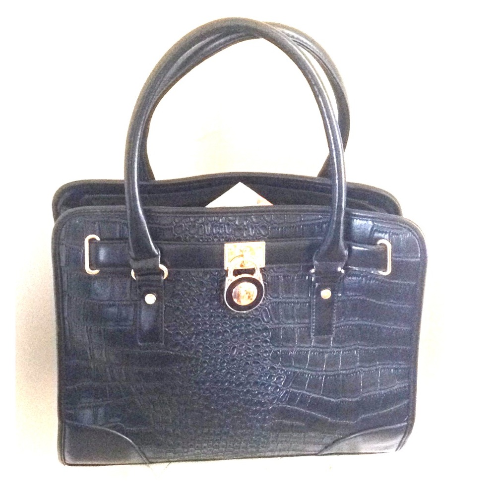 Black Leather Hand Bag